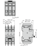 ETA 4230-T130-K0DU-2A, 3 Pole, 2 Amp Circuit Breaker
