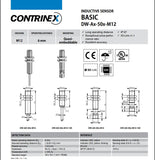 Contrinex DW-AS-503-M12-120 Proximity Sensor