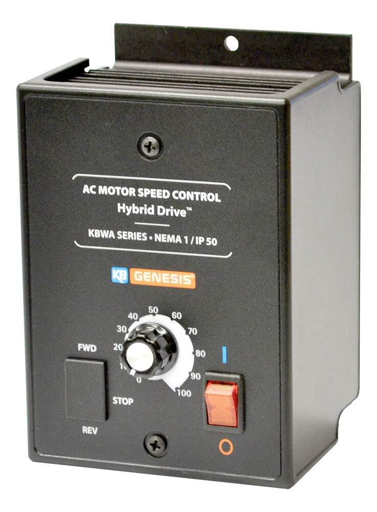 ac motor with speed control KBWA-23D Black (9946) 1/2 HP, 115/230 Vac 1-Phase Input, 230 Vac 3-Phase Output, Nema 1 Enclosure, w/FSR Switch, Variable Frequency Drives