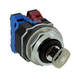 IDEC ASD2K11NU Key Selector Switch, 2 Postion, 30mm, 1 NO/1 NC