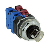 IDEC ASD2K22NU Key Selector Switch, 2 Postion, 30mm, 2 NO/2 NC