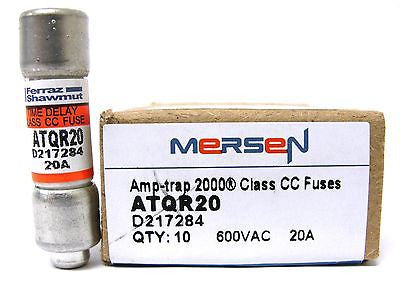 Mersen ATQR20 600 VAC, 20 Amp, Amp-Trap Time Delay Fuse (LOT of 10) - Industrial Sensors & Controls