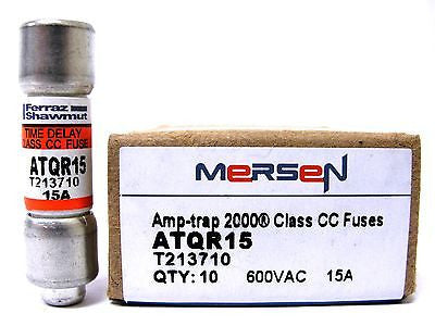 Mersen ATQR15, 600 VAC, 15 Amp, Amp-Trap Time Delay Fuses (LOT of 10) - Industrial Sensors & Controls