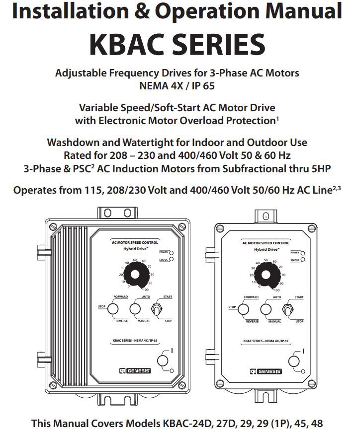 KB Electronics KBAC-48 AC Motor Control 9540