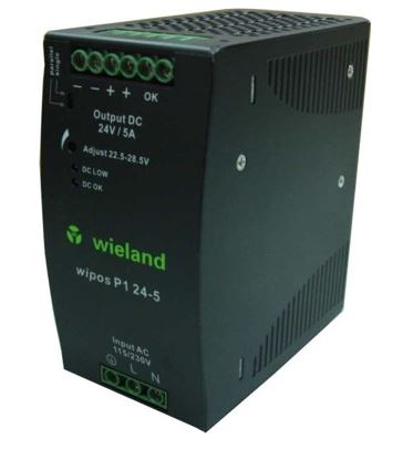 Wieland 81.000.6130.0 Switching Power Supply, 24 VDC, 5A