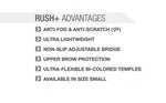 Bollé RUSH+ 40208 Smoke Lens Safety Glasses