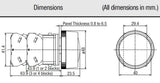 IDEC ABGD310NUG Green Pushbutton TWND Series, Full Shroud 30mm, Momentary, 1 NO