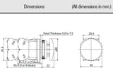 IDEC ABD310NUB Black Pushbutton TWND Series, 30mm, Momentary, 1 NO